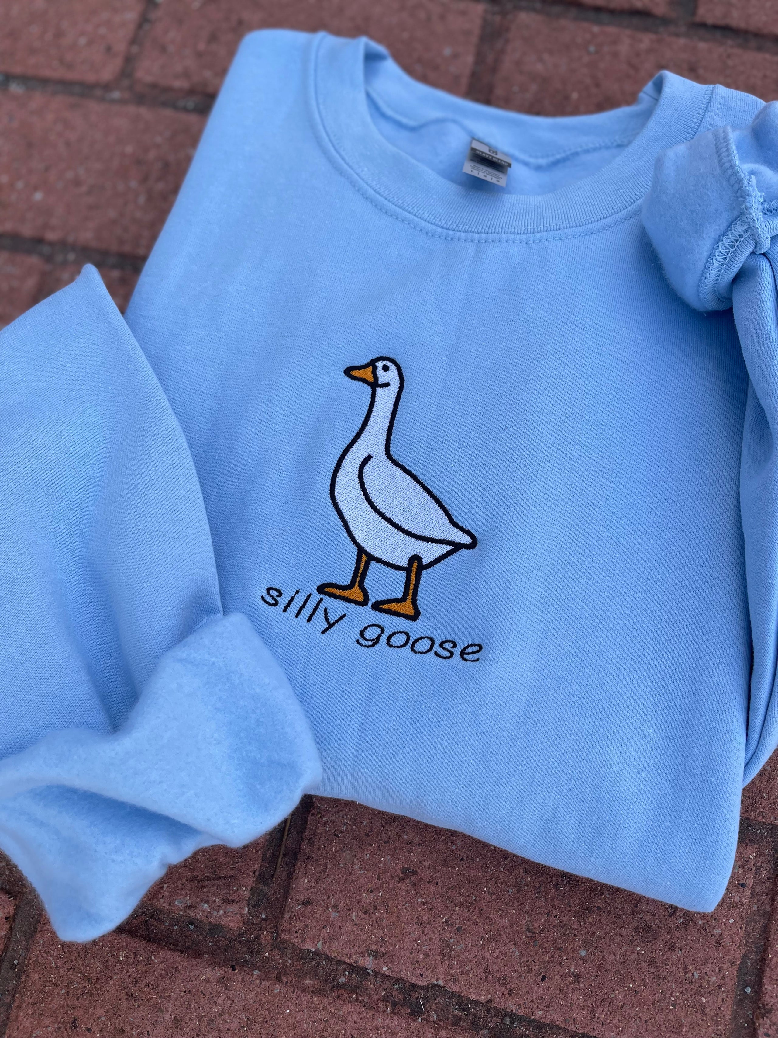 Silly Goose Embroidered Crewneck Sweatshirt